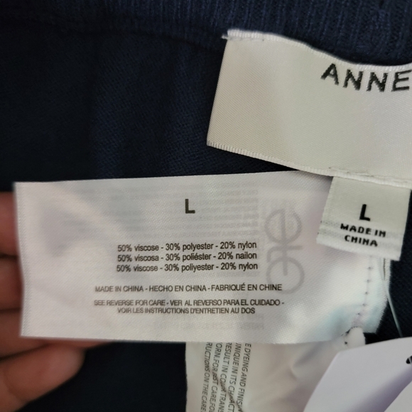 NWT Calvin Klein AUSTYN Navy/Purple Striped Pull-On Sweatpants Size L Pockets - Picture 10 of 12